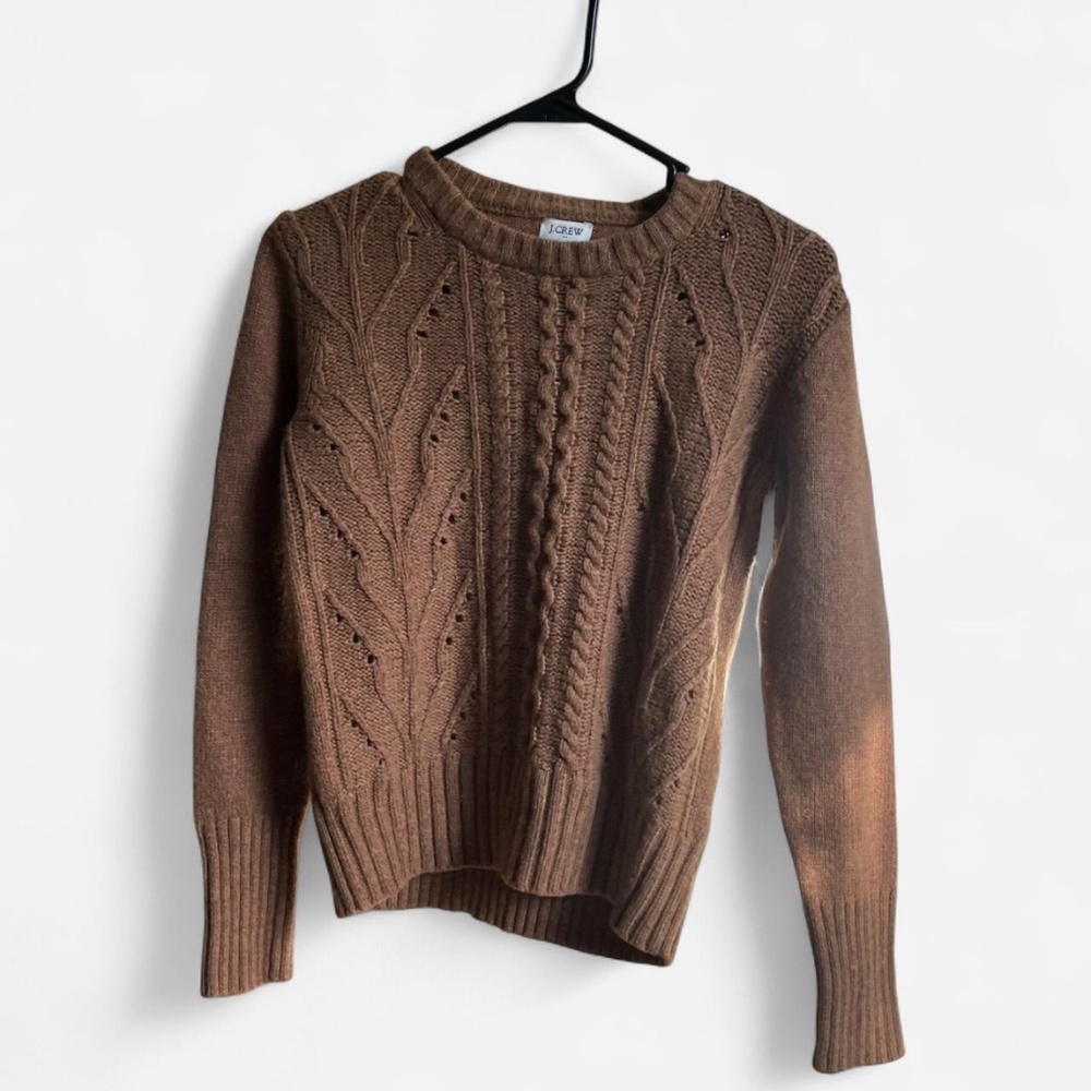 J Crew brown patterned sweater